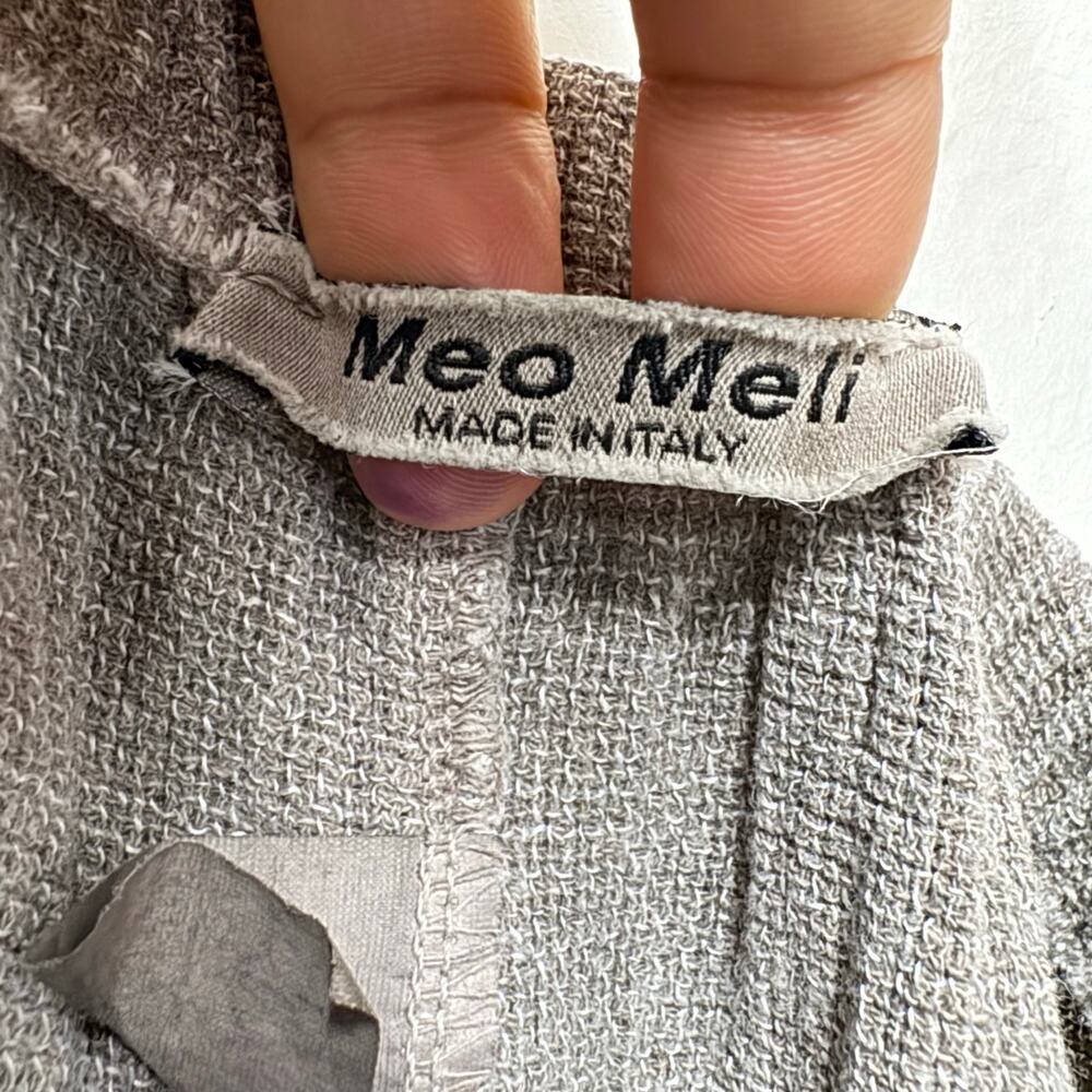 Meo Meli Italy Linen Cotton Lagenlook Balloon Pants Sz M/L Gray Elastic Waist - Picture 13 of 14
